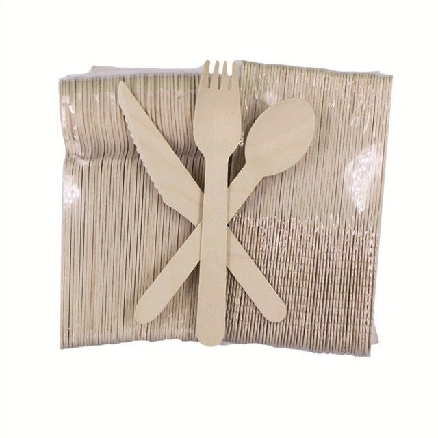 200 SZTUK Zestaw sztućców drewnianych