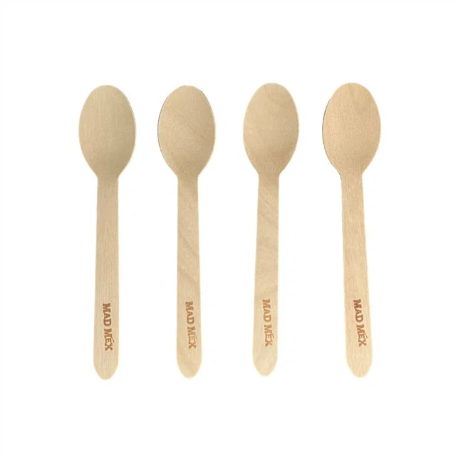 Jednorazowa łyżka do drewna z logo marki